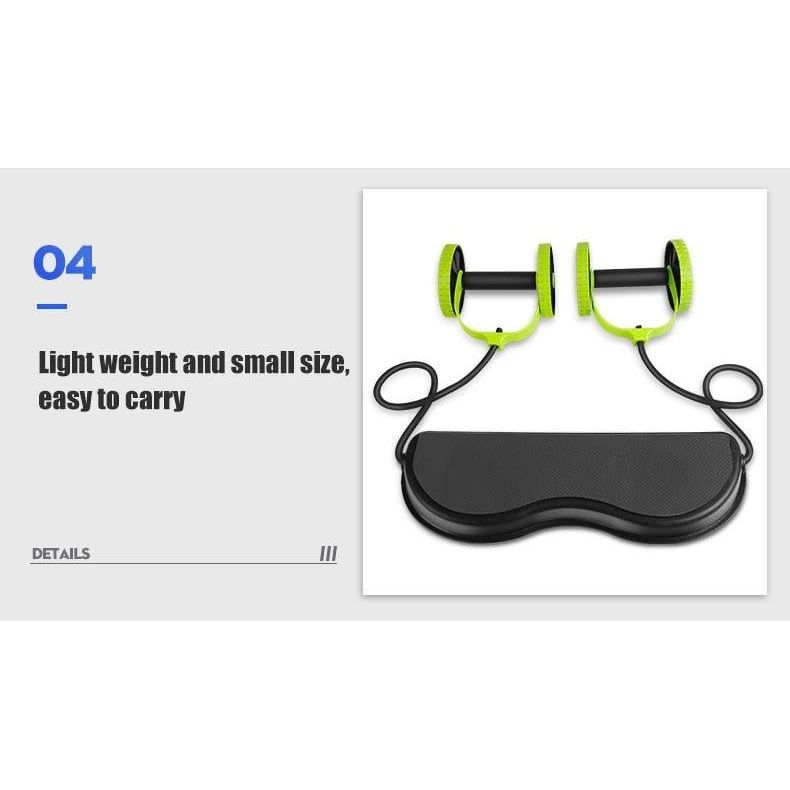 AB Pull Rope Wheels Roller - Fitness Mallomo