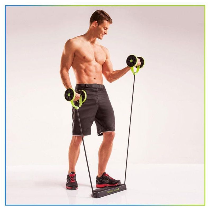 AB Pull Rope Wheels Roller - Fitness Mallomo