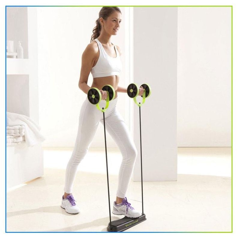 AB Pull Rope Wheels Roller - Fitness Mallomo