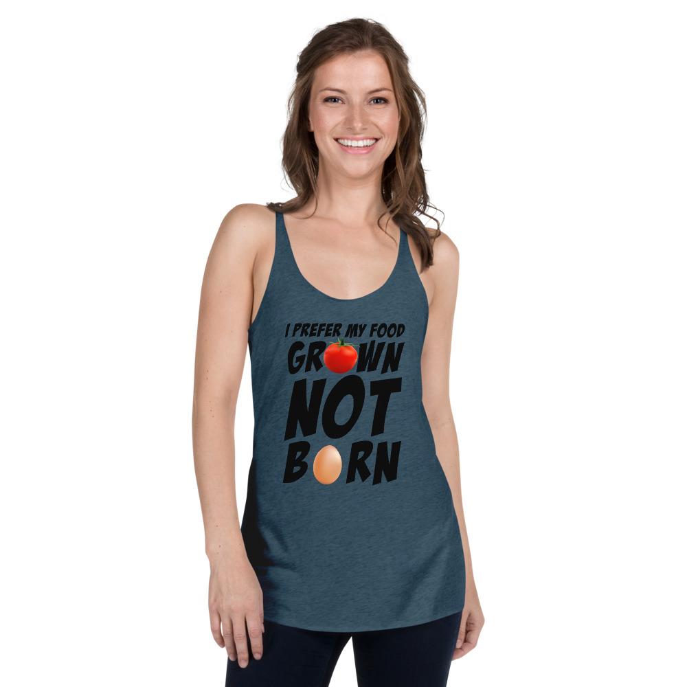I Prefer My Food Grown Not Born | Vegan Support, Vegan Shirts Funny - Fitness Mallomo