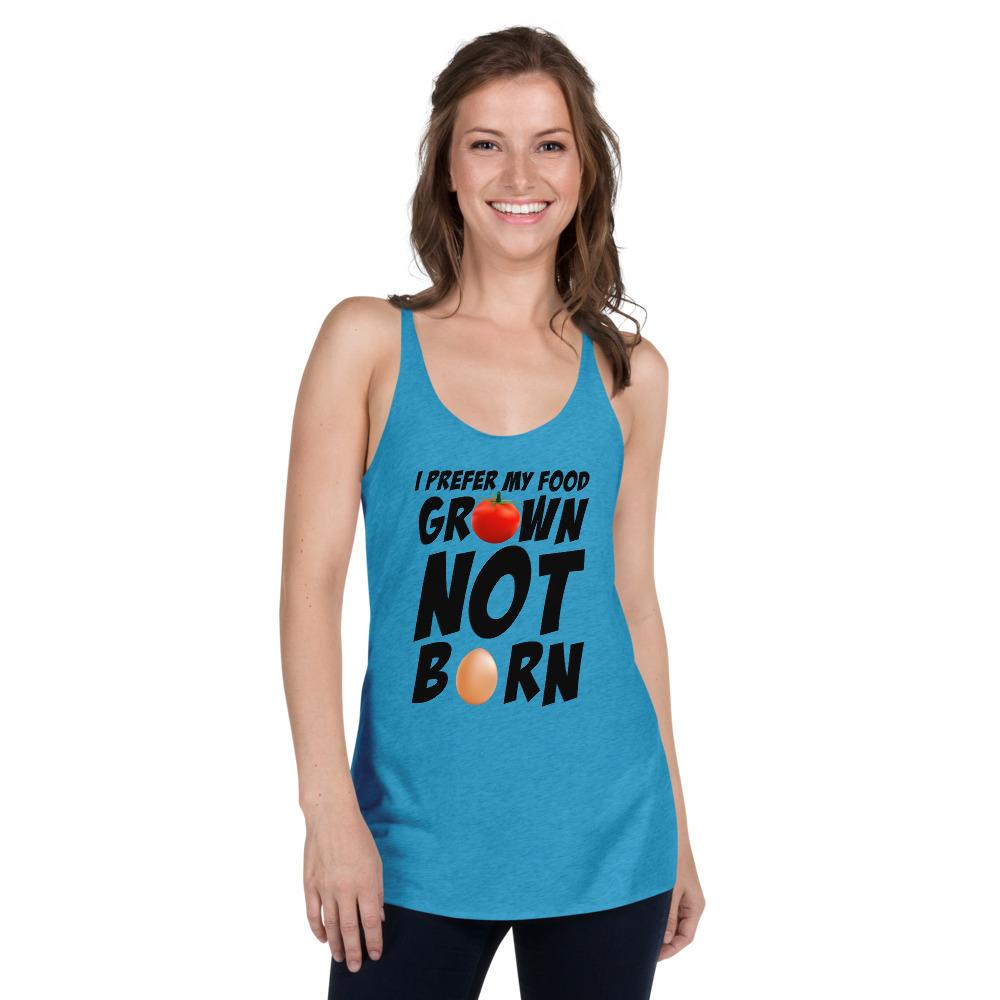 I Prefer My Food Grown Not Born | Vegan Support, Vegan Shirts Funny - Fitness Mallomo