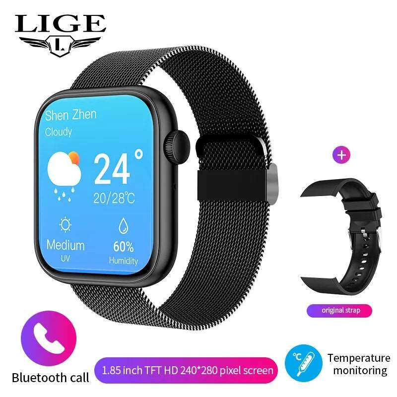 Pro Smart Contoured Watch For Women| Bluetooth Call Waterproof Watches Sport Fitness Tracker - Fitness Mallomo