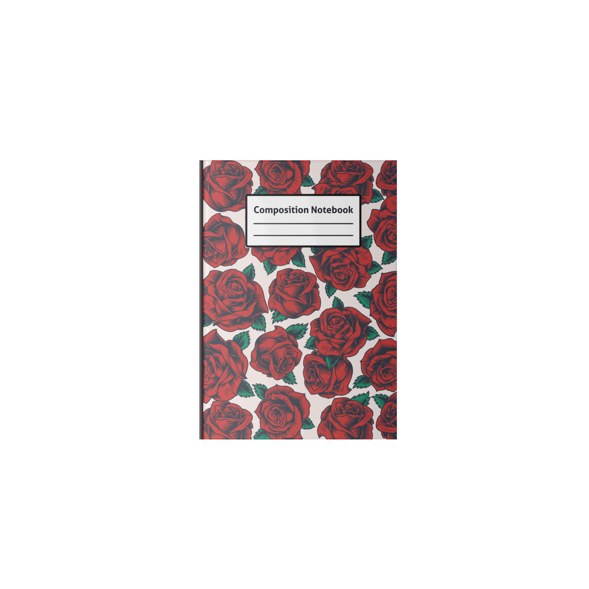 Rose Covered Composition Notebook| Multi Use Notebook - Fitness Mallomo
