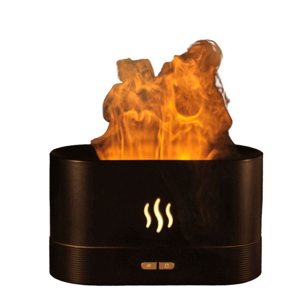 Air Humidifier Ultrasonic Illuminate | Fogger Led Essential Oil Faux Flame Lamp Diffusor - Fitness Mallomo