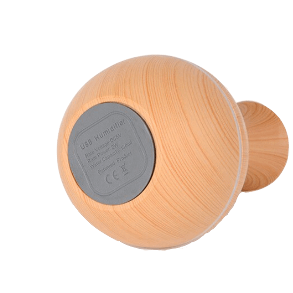 Aromatherapy Humidifier - Wood Design | Teak Mahogany Black and Brown Wood | Ultrasonic, Multi-Colored - Fitness Mallomo