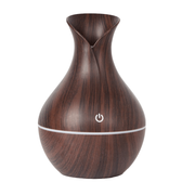 Aromatherapy Humidifier - Wood Design | Teak Mahogany Black and Brown Wood | Ultrasonic, Multi-Colored - Fitness Mallomo