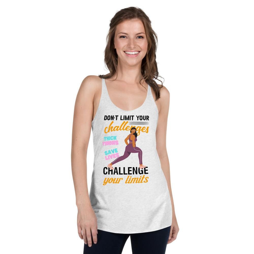Don't Limit Your Challenges - Challenge Your Limits [Series 2: Thick Thighs ST1] | Elite - T Shirt For Girlfriend (Body Positive) - Fitness Mallomo