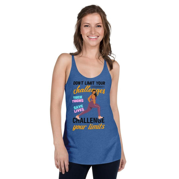 Don't Limit Your Challenges - Challenge Your Limits [Series 2: Thick Thighs ST1] | Elite - T Shirt For Girlfriend (Body Positive) - Fitness Mallomo