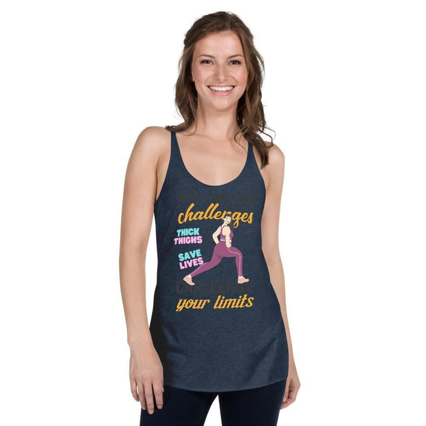 Don't Limit Your Challenges - Challenge Your Limits [Series 2: Thick Thighs ST2] | Elite - T Shirt For Girlfriend (Body Positive) - Fitness Mallomo