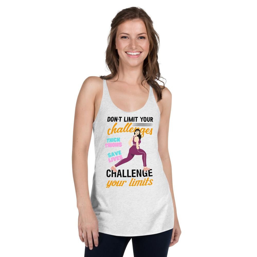 Don't Limit Your Challenges - Challenge Your Limits [Series 2: Thick Thighs ST2] | Elite - T Shirt For Girlfriend (Body Positive) - Fitness Mallomo