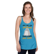 Don't Limit Your Challenges - Challenge Your Limits [Series: Cement Block Heavy Weight] | T Shirt For Her Women's Racerback Tank - Fitness Mallomo