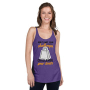 Don't Limit Your Challenges - Challenge Your Limits [Series: Cement Block Heavy Weight] | T Shirt For Her Women's Racerback Tank - Fitness Mallomo