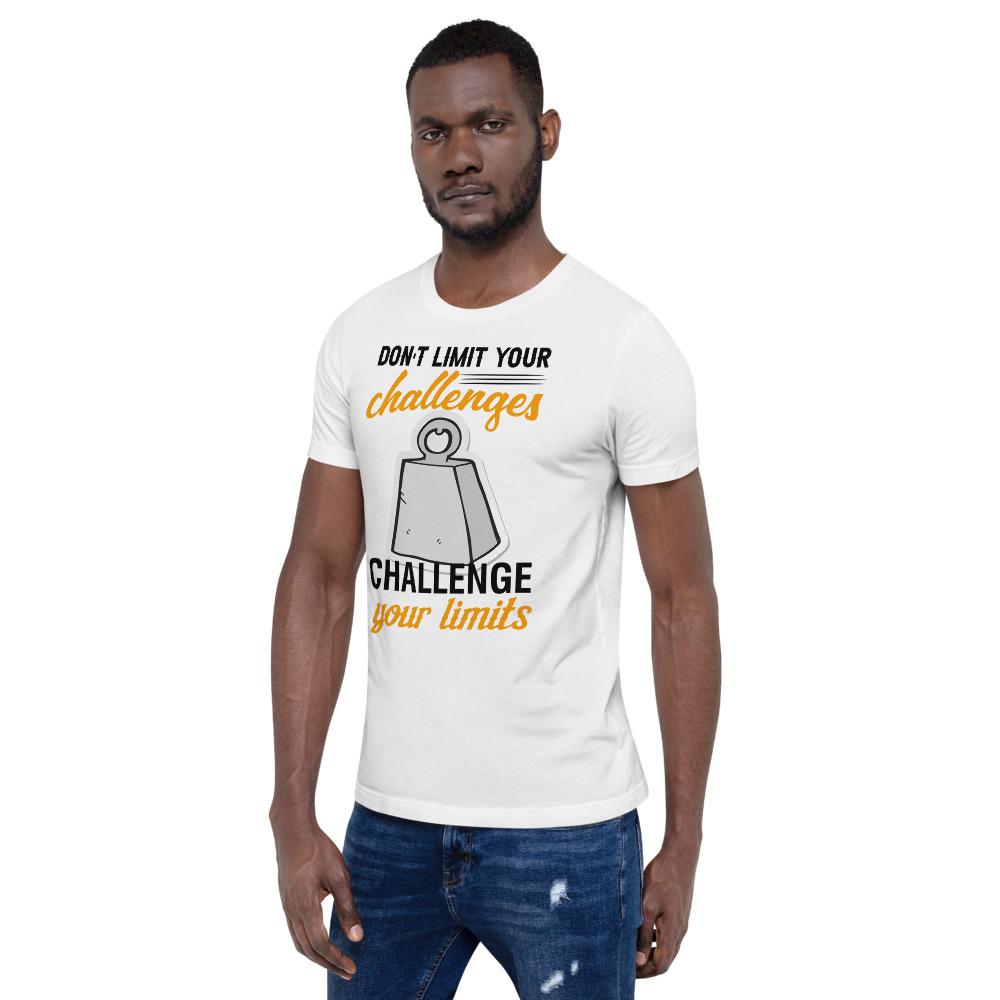 DON'T LIMIT YOUR CHALLENGES - CHALLENGE YOUR LIMITS [SERIES: CEMENT HEAVY LIFT] | T SHIRT FOR HIM - Fitness Mallomo