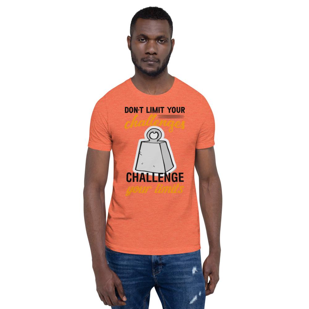 DON'T LIMIT YOUR CHALLENGES - CHALLENGE YOUR LIMITS [SERIES: CEMENT HEAVY LIFT] | T SHIRT FOR HIM - Fitness Mallomo