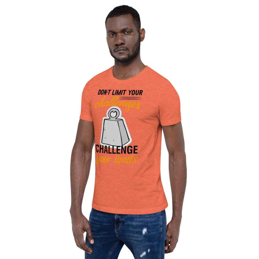 DON'T LIMIT YOUR CHALLENGES - CHALLENGE YOUR LIMITS [SERIES: CEMENT HEAVY LIFT] | T SHIRT FOR HIM - Fitness Mallomo