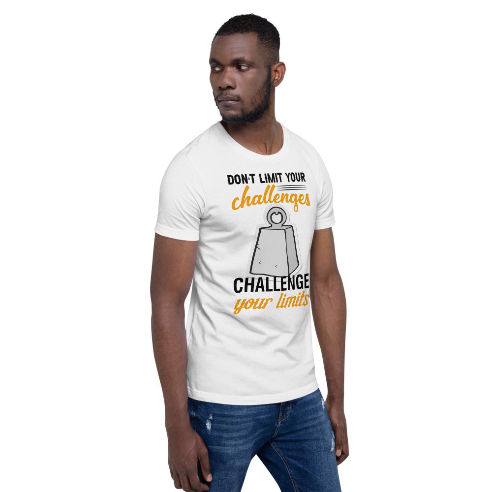 DON'T LIMIT YOUR CHALLENGES - CHALLENGE YOUR LIMITS [SERIES: CEMENT HEAVY LIFT] | T SHIRT FOR HIM - Fitness Mallomo