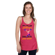 DON'T LIMIT YOUR CHALLENGES - CHALLENGE YOUR LIMITS [SERIES: OVER HEAD SPLIT JERK] | T SHIRT FOR HER WOMEN'S RACERBACK TANK - Fitness Mallomo