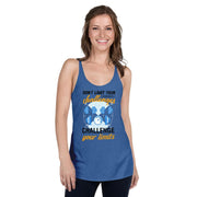 Don't Limit Your Challenges - Challenge Your Limits [Series: Weights Clock-Work] | T Shirt For Her Women's Racerback Tank - Fitness Mallomo