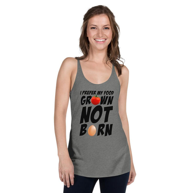 I Prefer My Food Grown Not Born | Vegan Support, Vegan Shirts Funny - Fitness Mallomo