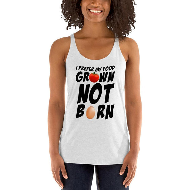I Prefer My Food Grown Not Born | Vegan Support, Vegan Shirts Funny - Fitness Mallomo